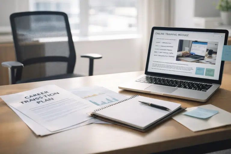 Transition professionnelle pendant un CSP avec préparation à une reconversion